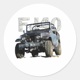 FJ40 Landcruiser Apparel Ronde Sticker
