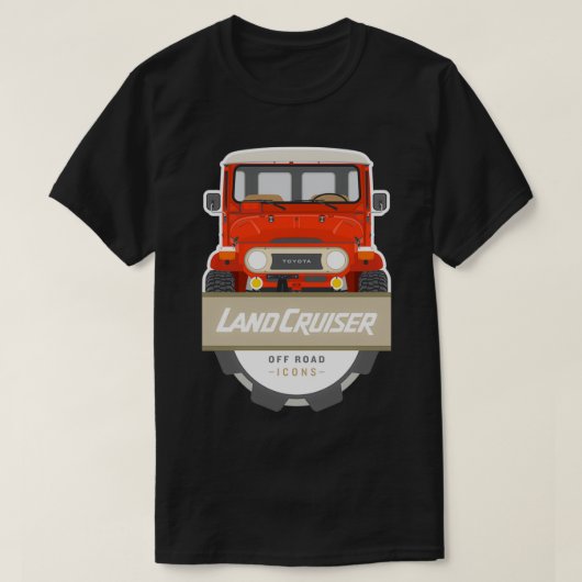 FJ40 rode badge T-shirt (Design voorkant)