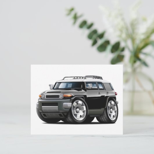 Fj Cruiser Black Car Briefkaart (Staand voorkant)