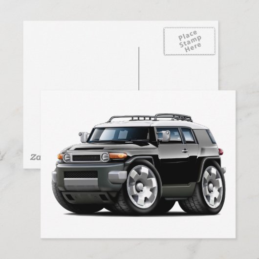 Fj Cruiser Black Car Briefkaart (Voorkant / Achterkant)