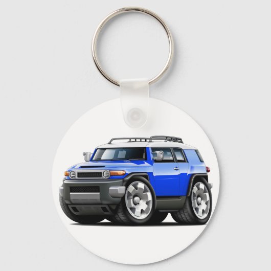 Fj Cruiser Blue Car Sleutelhanger (Voorkant)