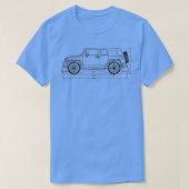 FJ Cruiser car dimensions T-shirt (Design voorkant)