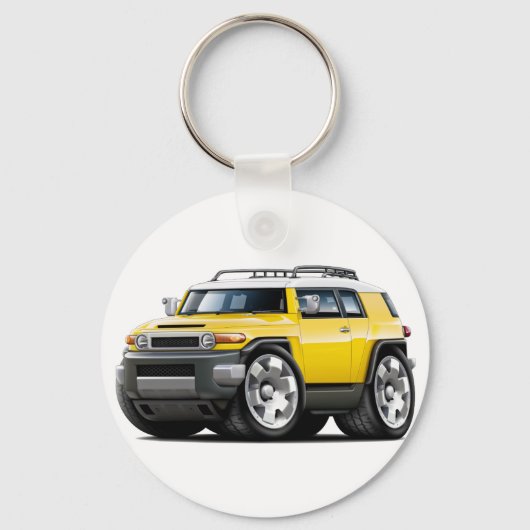 Fj Cruiser Gele Auto Sleutelhanger (Voorkant)
