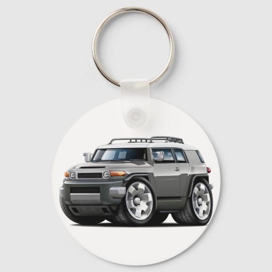 Fj Cruiser Gray Car Sleutelhanger (Voorkant)