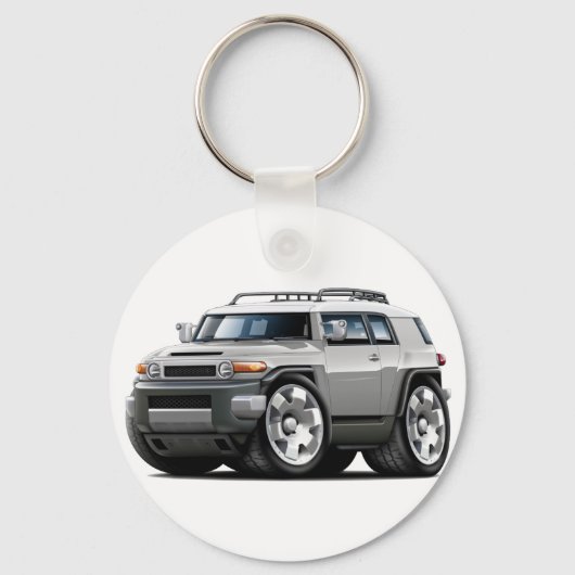 Fj Cruiser Silver Car Sleutelhanger (Voorkant)