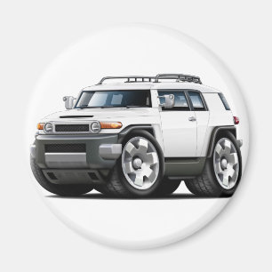 Fj Cruiser White Car Magneet