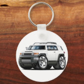 Fj Cruiser White Car Sleutelhanger (Voorkant)