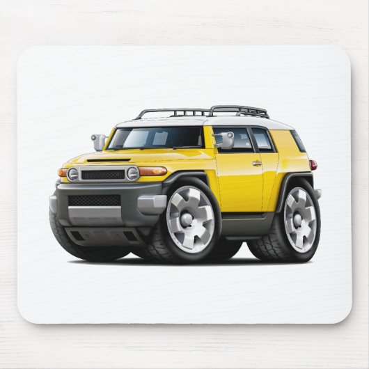 Fj Cruiser Yellow Car Muismat (Voorkant)