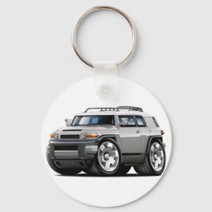 Fj Cruiser Zilveren Auto Sleutelhanger