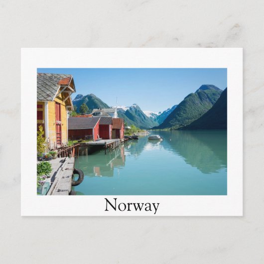 Fjærland en fjord, briefkaart grens Noorwegen (Voorkant)