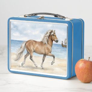 Fjara IJslands paard aquarel op het strand