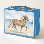 Fjara IJslands paard aquarel op het strand (Voorkant)