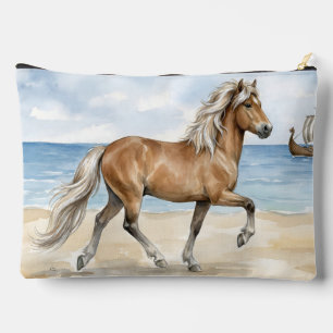 Fjara IJslands paard aquarel op het strand Etui