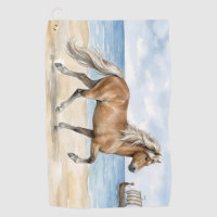 Fjara IJslands paard aquarel op het strand