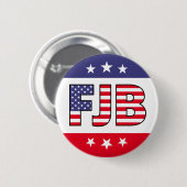 FJB anti Biden pro Trump American flag Ronde Button 5,7 Cm (Voorkant /achterkant)