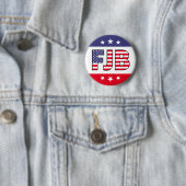 FJB anti Biden pro Trump American flag Ronde Button 5,7 Cm (In situ)