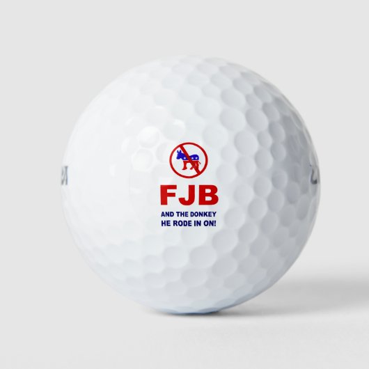 FJB en de ezel waar hij op reed. Golfballen (Voorkant)