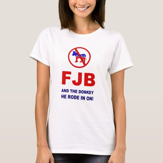 FJB en de ezel waar hij op reed. T-shirt (Voorkant)