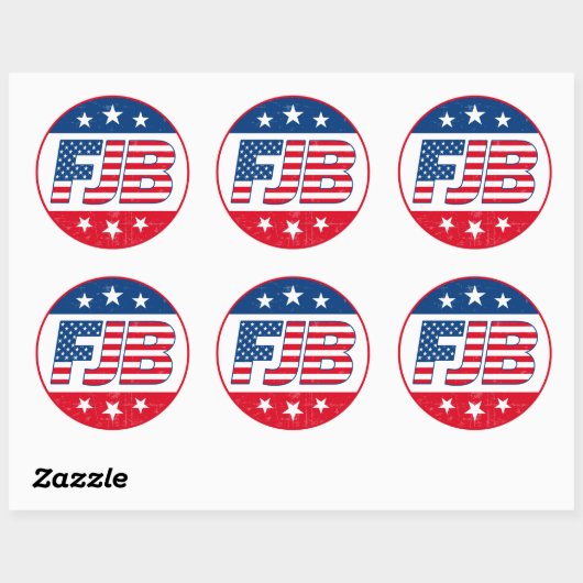 FJB grappige anti joe Biden Trump 2024 verkiezing Ronde Sticker (Vel)