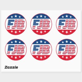 FJB grappige anti joe Biden Trump 2024 verkiezing Ronde Sticker