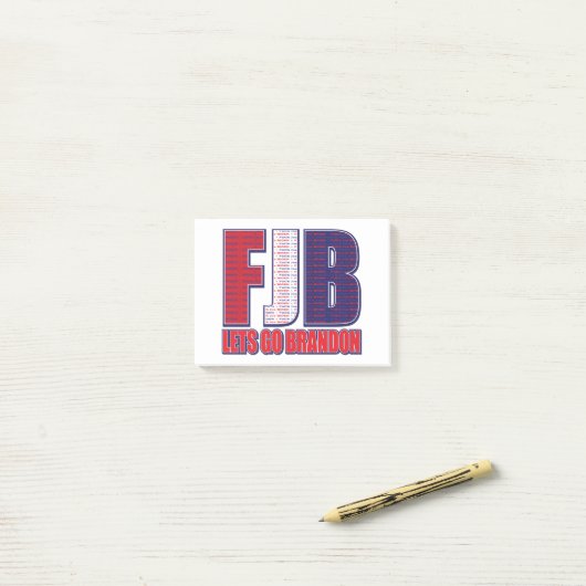FJB—Lets-Go-Brandon Post-it® Notes (Op bureau)