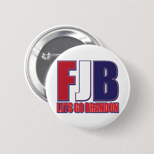 FJB—Lets-Go-Brandon- Ronde Button 5,7 Cm (Voorkant /achterkant)