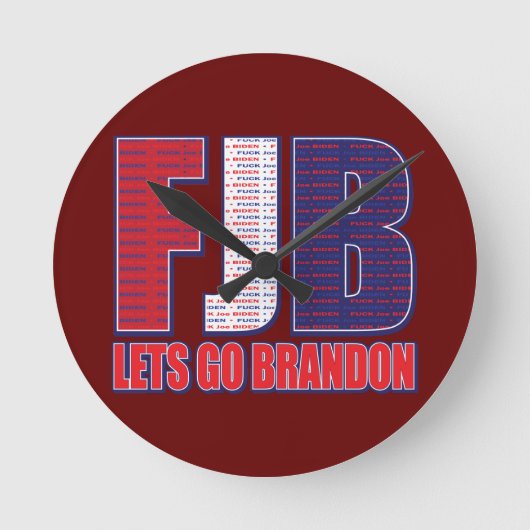 FJB Lets Go Brandon Ronde Klok (Voorkant)
