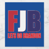FJB Lets Go Brandon Wijn Etiket (Enkel label)