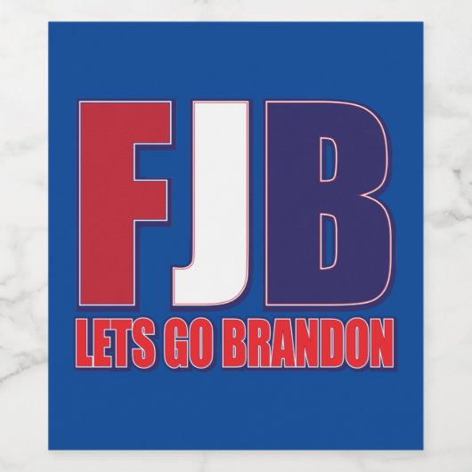 FJB Lets Go Brandon Wijn Etiket (Enkel label)