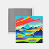 Fjellandskap 6 magneet (Voorkant / Achterkant)