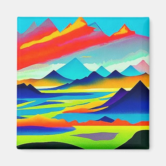 Fjellandskap 6 magneet (Voorkant)