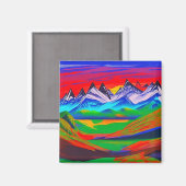 Fjellandskap 8 magneet (Voorkant / Achterkant)