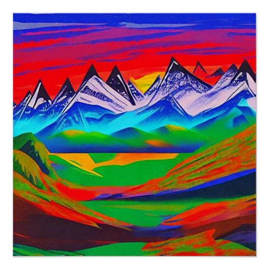 Fjellandskap 8 perfect poster (Voorkant)