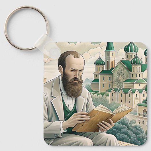 Fjodor Dostojevski citaat, DE IDIOOT Sleutelhanger (Voorkant)