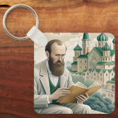 Fjodor Dostojevski citaat, DE IDIOOT Sleutelhanger (Voorkant)