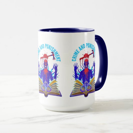 Fjodor Dostojevski, citaat misdaad en straf Mok (Voorkant rechts)