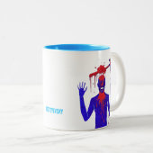 Fjodor Dostojevski, citaat misdaad en straf Tweekleurige Koffiemok (Voorkant rechts)