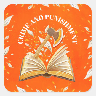 Fjodor Dostojevski, citaat misdaad en straf Vierkante Sticker