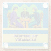 Fjodor Dostojevski, de gebroeders Karamazov citere Glazen Onderzetter (Achterkant)