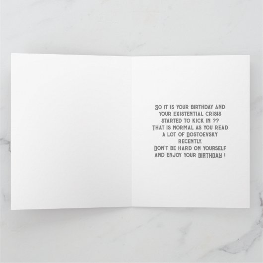 Fjodor Dostojevski - Gefeliciteerd Kaart (Binnen)