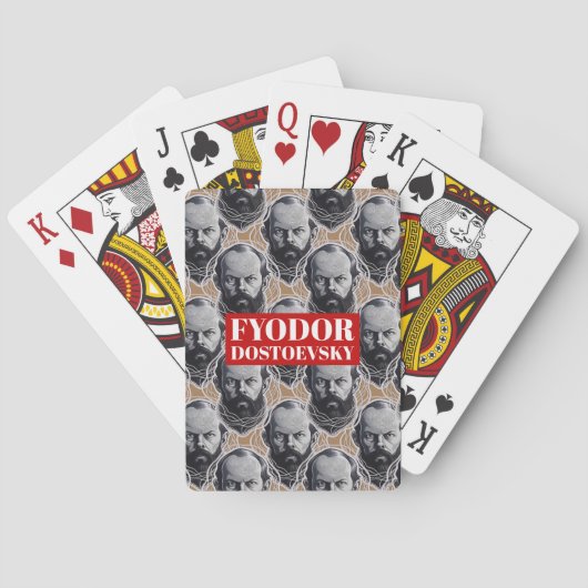 Fjodor Dostojevski Portret pap cadeau Pokerkaarten (Achterkant)
