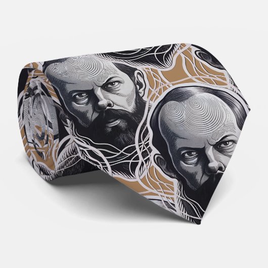 Fjodor Dostojevski Portret pap cadeau Stropdas (Opgerold)