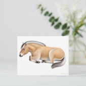 Fjord Horse bij Rest Briefkaart (Staand voorkant)