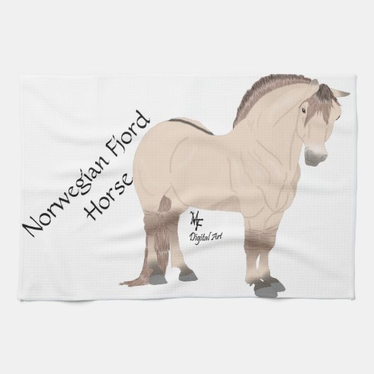 Fjord Horse Theedoek (Horizontaal)