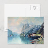 Fjord in Noorwegen, schilderij van Lev Lagorio Briefkaart (Voorkant / Achterkant)