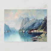 Fjord in Noorwegen, schilderij van Lev Lagorio Briefkaart (Voorkant)