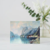 Fjord in Noorwegen, schilderij van Lev Lagorio Briefkaart (Staand voorkant)