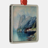 Fjord in Noorwegen, schilderij van Lev Lagorio Metalen Ornament (Rechts)