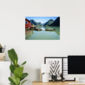 Fjord landschap in Noorwegen poster (Thuiskantoor)