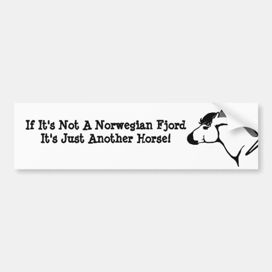 Fjord paard bumpersticker (Voorkant)